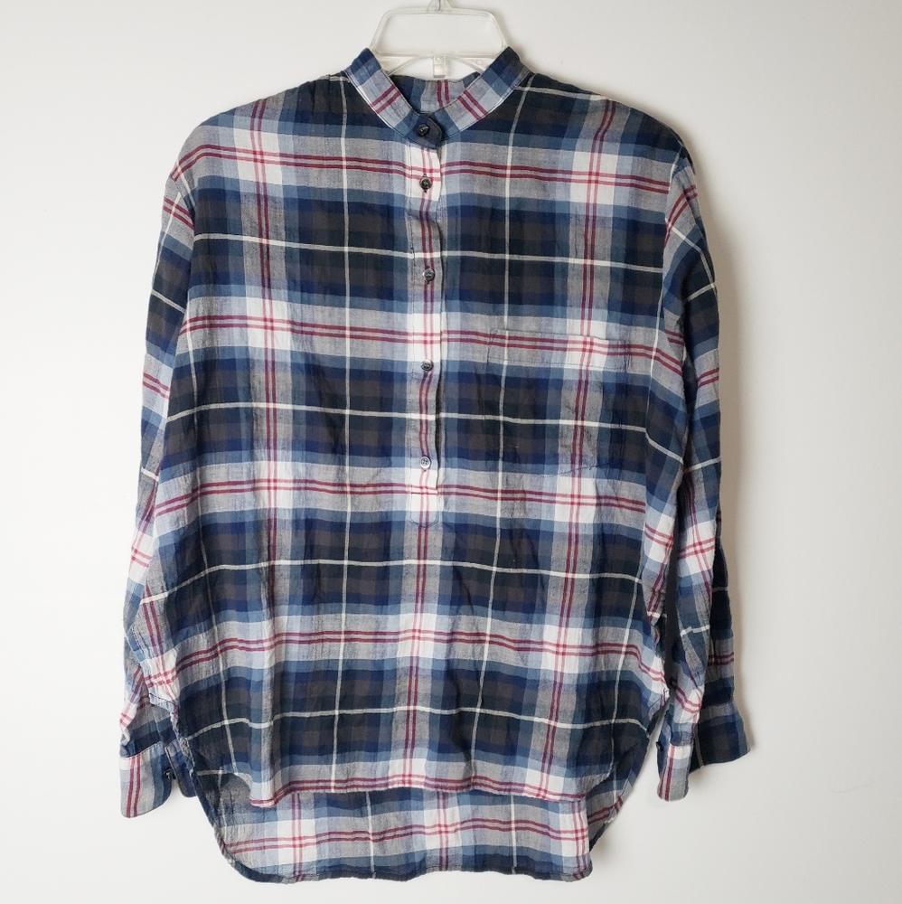 Madewell Wheaton Plaid Popover Tunic